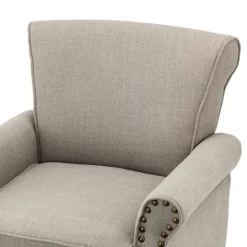 Kirkland's Home Dark Miriam Nailhead Trim Armchair- Accent Chairs