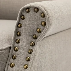 Kirkland's Home Dark Miriam Nailhead Trim Armchair- Accent Chairs