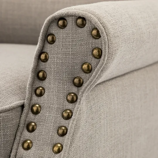 Kirkland's Home Dark Miriam Nailhead Trim Armchair- Accent Chairs
