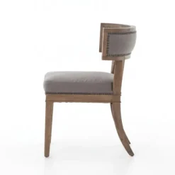 Kirkland's Home Dark Moon Canvas Upholstered Dining Chair- Dining Chairs