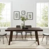 Kirkland's Home Dark Oak Wood Rustic Dining Table- Dining Tables