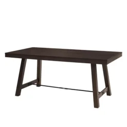 Kirkland's Home Dark Oak Wood Rustic Dining Table- Dining Tables