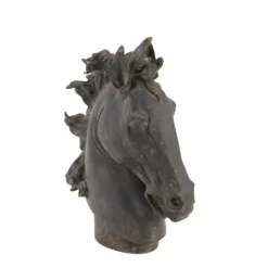 Kirkland's Home Dark Polystone Horse Head Statue- Statues & Figurines
