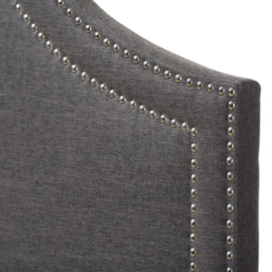 Kirkland's Home Dark Scalloped Corner Queen Headboard- Beds & Headboards