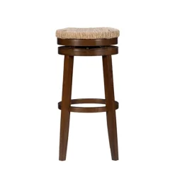 Kirkland's Home Dark Seagrass Swivel Bar Stool- Bar Stools & Counter Height Stools