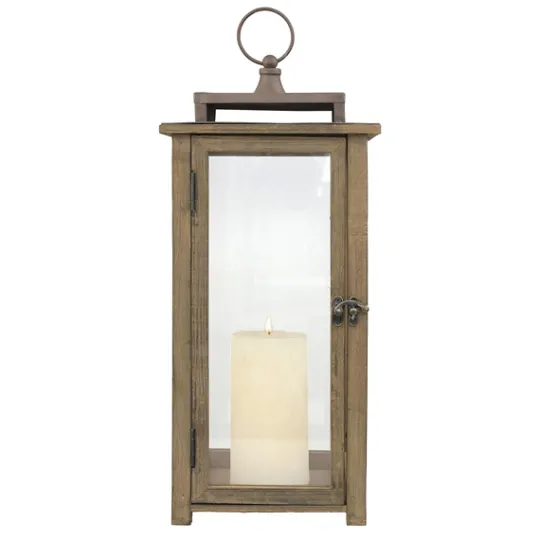 Kirkland's Home Dark Stain Distressed Lantern- Lanterns