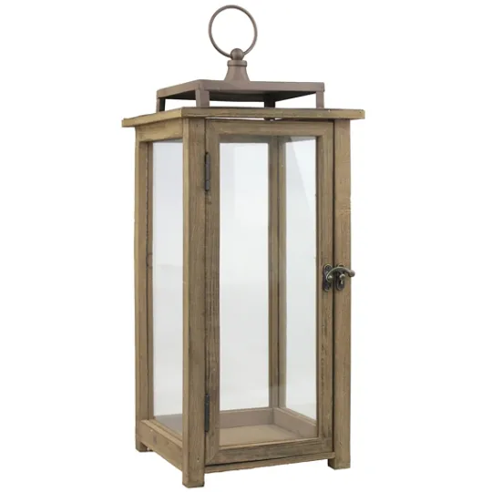 Kirkland's Home Dark Stain Distressed Lantern- Lanterns