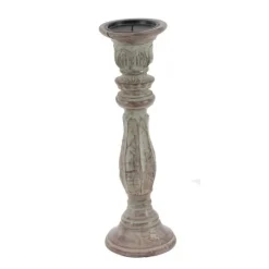 Kirkland's Home Dark Stained Wood Candle Holders, Set Of 3- Candle Holders