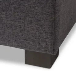 Kirkland's Home Dark Tufted Contemporary Storage Bench- Entryway Furniture