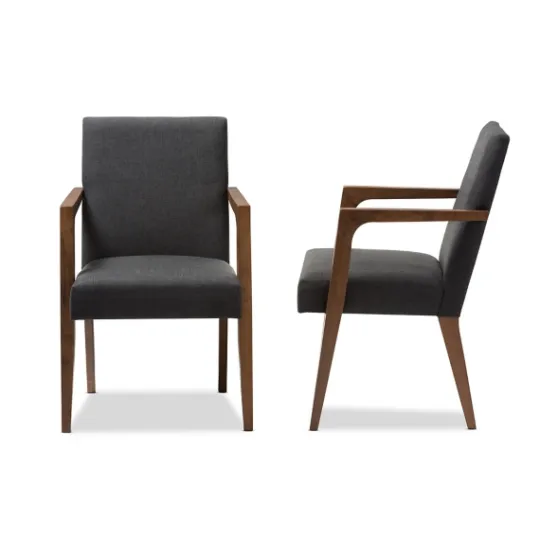 Kirkland's Home Dark Upholstered Wooden Accent Chair- Accent Chairs