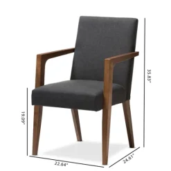 Kirkland's Home Dark Upholstered Wooden Accent Chair- Accent Chairs