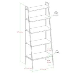 Kirkland's Home Dark Walnut Industrial Ladder Shelf- Bookshelves