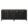 Kirkland's Home Dark Walnut Industrial Sideboard Cabinet- Cabinets & Sideboards