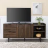 Kirkland's Home Dark Walnut Mid-Century 4-Door Tv Stand- Tv Stands & Media Consoles