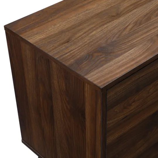 Kirkland's Home Dark Walnut Mid-Century 2-Door Media Cabinet- Tv Stands & Media Consoles