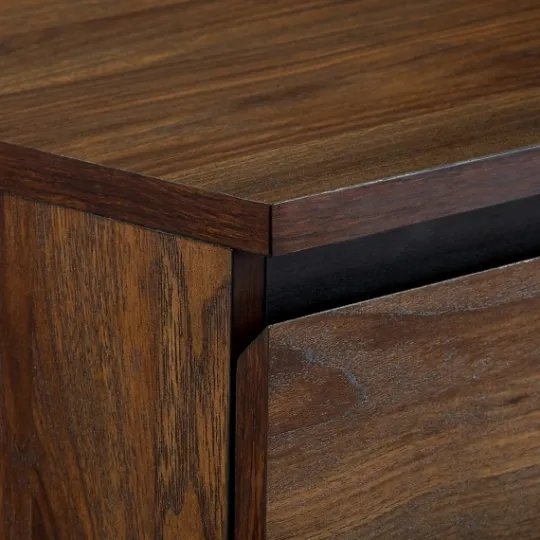 Kirkland's Home Dark Walnut Midcentury Four-Drawer Chest- Dressers & Chests