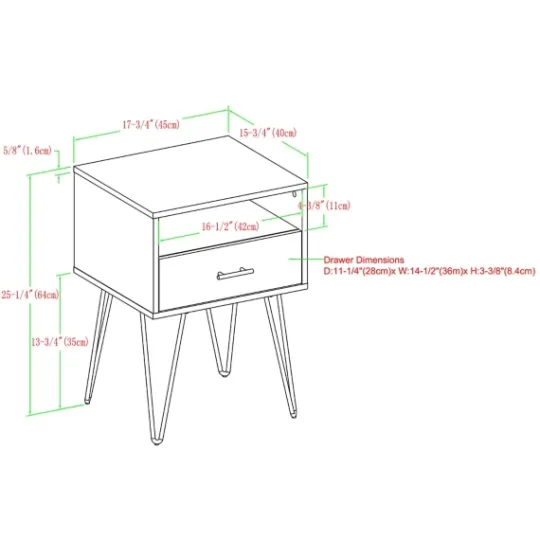 Kirkland's Home Dark Walnut Modern Farmhouse Side Table- Accent & End Tables
