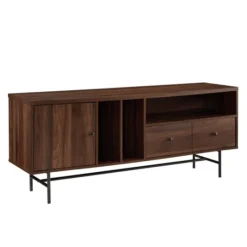 Kirkland's Home Dark Walnut Modern Record Storage Tv Stand- Tv Stands & Media Consoles