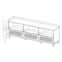 Kirkland's Home Dark Walnut Rustic Slat Door Tv Stand, 70 In.- Tv Stands & Media Consoles