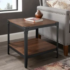 Kirkland's Home Dark Walnut 2-Tier Accent Tables, Set Of 2- Accent & End Tables