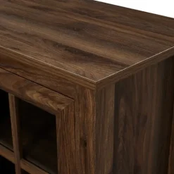Kirkland's Home Dark Walnut Window Pane Tv Stand- Tv Stands & Media Consoles