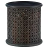 Kirkland's Home Dark Wood Carved Medallion Accent Table- Accent & End Tables
