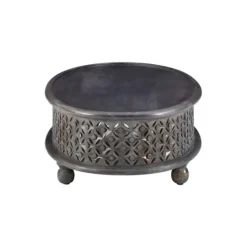 Kirkland's Home Dark Wood Carved Medallion Coffee Table- Coffee Tables