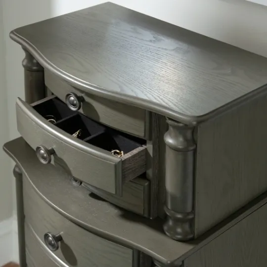 Kirkland's Home Dark Wood Flip Top Armoire- Dressers & Chests