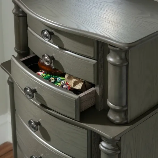 Kirkland's Home Dark Wood Flip Top Armoire- Dressers & Chests