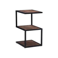 Kirkland's Home Dark Wood Shelves S-Frame Accent Table- Accent & End Tables