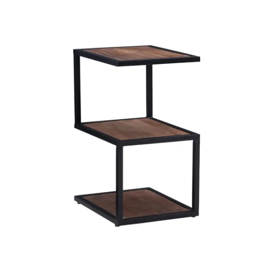 Kirkland's Home Dark Wood Shelves S-Frame Accent Table- Accent & End Tables