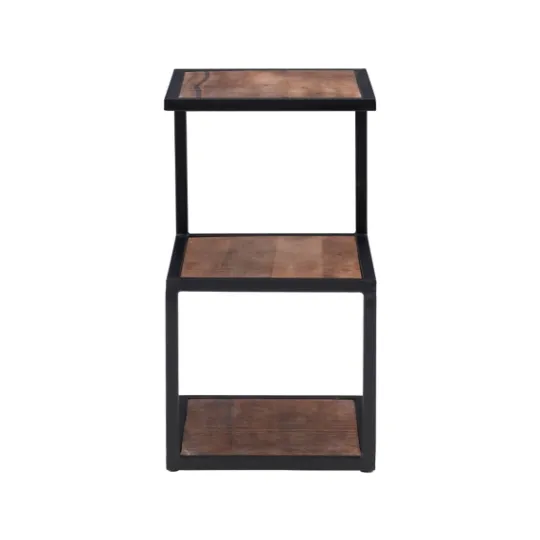 Kirkland's Home Dark Wood Shelves S-Frame Accent Table- Accent & End Tables