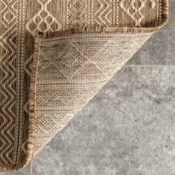 Kirkland's Home Davon Geometric Striped Outdoor Rug, 5X8- Outdoor Rugs