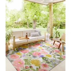 Kirkland's Home Daylight Garden Party Indoor/Outdoor Rug, 6X9- Outdoor Rugs