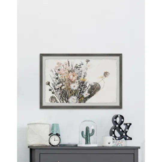 Kirkland's Home Deckled Flowering Bundle Framed Art Print- Framed Art