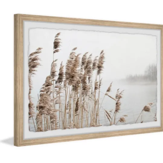 Kirkland's Home Deckled Lakeside Grass Framed Art Print- Framed Art
