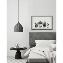 Kirkland's Home Deckled Succulent Row Framed Art Print- Framed Art