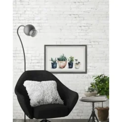 Kirkland's Home Deckled Succulent Row Framed Art Print- Framed Art