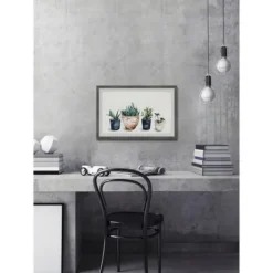 Kirkland's Home Deckled Succulent Row Framed Art Print- Framed Art