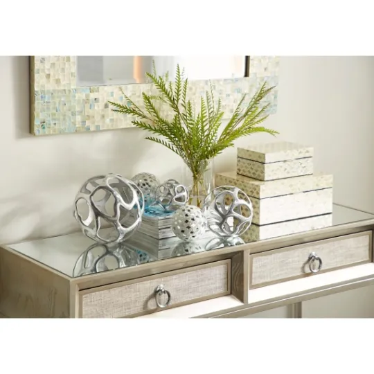 Kirkland's Home Decorative Mussel Shell Wood Boxes, Set Of 2- Baskets & Boxes