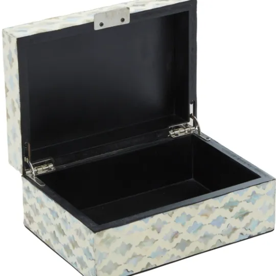 Kirkland's Home Decorative Mussel Shell Wood Boxes, Set Of 2- Baskets & Boxes