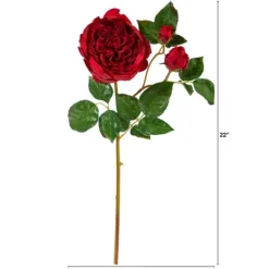 Kirkland's Home Deep Blooming Rose Stems, Set Of 6- Stems & Bouquets