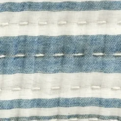 Kirkland's Home Deep Blue Pick Stitch Stripe King Quilt- Quilts