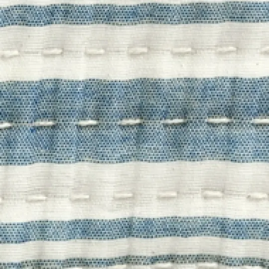 Kirkland's Home Deep Blue Pick Stitch Stripe King Quilt- Quilts