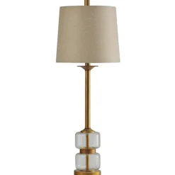 Kirkland's Home Deep Gold Glass Orb Buffet Lamp- Buffet Lamps
