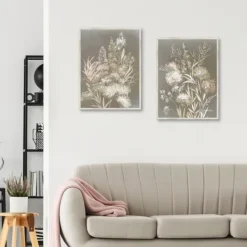 Kirkland's Home Delicate Bunch 2-Pc. Framed Canvas Art Set- Framed Art