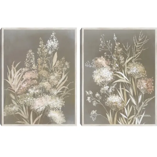 Kirkland's Home Delicate Bunch 2-Pc. Framed Canvas Art Set- Framed Art