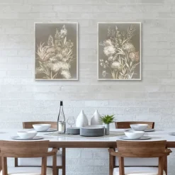 Kirkland's Home Delicate Bunch 2-Pc. Framed Canvas Art Set- Framed Art