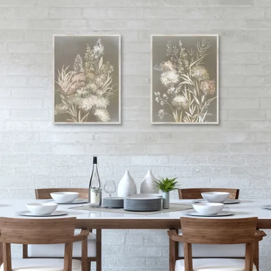 Kirkland's Home Delicate Bunch 2-Pc. Framed Canvas Art Set- Framed Art