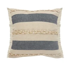 Kirkland's Home Denim Blue Braided Stripe Throw Pillow, 24 In.- Pillows